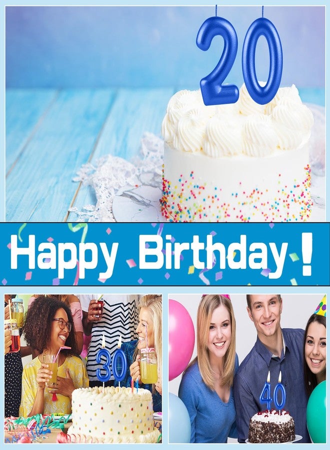 Hongplus Royal Blue Number 18 Candles, Navy Happy 18 Birthday Candles for Cake, Blue Cake Topper Decorations for Men Women 18th Birthday Party Decorations - Image 4